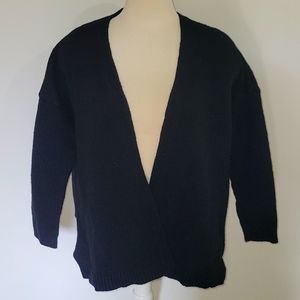 Ann Taylor LOFT Cotton/Wool Blend Open Cardigan